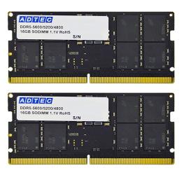 ADTEC ADS5600N-H16GW DDR5-5600 SODIMM 16GB×2枚