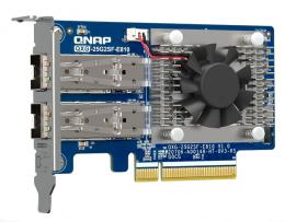 QNAP QXG-25G2SF/A 2ポート 25GbE SFP28 LANカード (QXG-25G2SF-E810、組込)