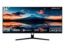 【法人様宛限定】JAPANNEXT JN-IPS3401UWQHDR 液晶ディスプレイ 34型/3440×1440/HDMI×2、DP×2/ブラック/スピーカー：有/2年保証