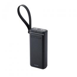 ELECOM DE-C41-30000BK リン酸鉄モバイルバッテリー/30000mAh/防水・防塵/IP44/USB Power Delivery/45W出力/USB-A×1/USB-C×1/ブラック