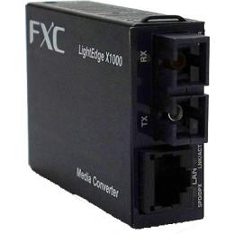 FXC LEX1542-02-ASBX 100BASE-TX to 100BASE-FX(マルチモード SCコネクタ 2Km) 2芯型リピータ・マイクロメディアコンバータ + 同製品SBXバンドル