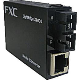 FXC LEX1852-20-ASBX 10/100/1000BASE-T to 1000BASE-LX（シングルモード SCコネクタ 20Km） 2芯型マイクロメディアコンバータ + 同製品SBXバンドル