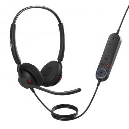 Jabra 4099-413-299 Jabra コンタクトセンター用ヘッドセット USB-C 両耳 MS認定 コントロールユニット付「Jabra Engage 40 - (Inline Link) USB-C MS Stereo」