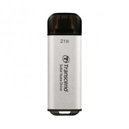 Transcend TS2TESD300S スティックSSD ESD300 USB Type-C 10Gbps 2TB シルバー