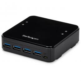 StarTech.com HBS304A24A 4x4対応 USB 3.0 周辺機器共有スイッチ 4台のコンピュータから4口の周辺機器にアクセス PC4台共有USB 3.0切替器 Mac/Windows/Linux対応