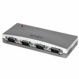 StarTech.com ICUSB2324 4ポートUSB-RS232C変換ハブUSB2.0-シリアル(x4)コンバータ/変換アダプタUSBA(オス)-D-Sub9ピン(オス)