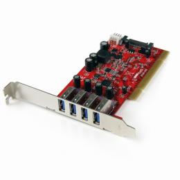 StarTech.com PCIUSB3S4 SuperSpeedUSB3.04ポート増設PCIカードSATA電源コネクタ搭載最大900mAまでUSBバスパワー供給可能