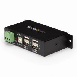 StarTech.com ST4200USBM 4ポート産業用USB2.0ハブESD保護ウォールマウント対応