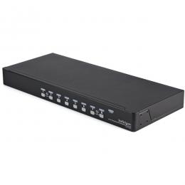 StarTech.com SV831DUSBUK 1Uラックマウント対応型8ポートシングルVGAディスプレイ対応USB接続KVMスイッチ/PCパソコンCPU切替器(OSD機能/USBVGAKVMケーブル付)