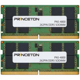 プリンストン PN5-4800-16GX2 32GB（16GB 2枚組） DDR5-4800 262Pin SODIMM