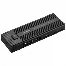 プリンストン PRD-PS1000U USB3.2 Gen2対応 4in1カードリーダー機能付ポータブルSSD(M.2 SSD) 1TB