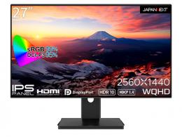 【法人様宛限定】JAPANNEXT JN-27i4FLQR 液晶ディスプレイ 27型/2560×1440/DP×1、HDMI×2/ブラック/スピーカー：有/2年保証
