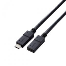 ELECOM USB3-ECC05BK USB延長ケーブル/5Gbps/C-Cメスタイプ/USB Power Delivery対応/ノーマル/0.5m/ブラック
