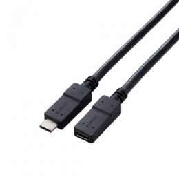 ELECOM USB3-ECC10BK USB延長ケーブル/5Gbps/C-Cメスタイプ/USB Power Delivery対応/ノーマル/1.0m/ブラック