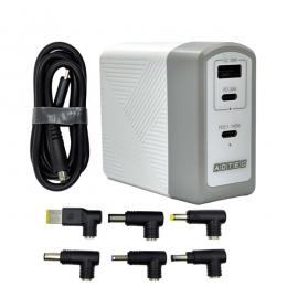 ADTEC APD-A140AC2-wMPro-WH Power Delivery 3.1対応 GaN AC充電器/140W/USB Type-C 2ポート Type-A 1ポート/ホワイト & マルチプラグケーブルProセット