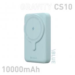 ADAM elements APBADGVCS10BL GRAVITY CS10 MagSafe対応ワイヤレス充電 10000mAh スタンド機能付 モバイルバッテリー ブルー