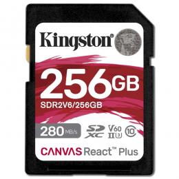 Kingston SDR2V6/256GB Canvas React Plus V60 SD メモリカード 256GB