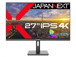 【法人様宛限定】JAPANNEXT JN-IPS2709UHDR 液晶ディスプレイ 27型/3840×2160/HDMI×2、DP×1/ブラック/スピーカー有/2年保証