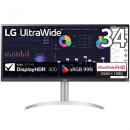 LG 34WQ650-W 液晶ディスプレイ 34型/2560×1080/HDMI、DisplayPort、USB Type-C/白/スピーカー：あり/IPS/1000：1/100Hz/ブルーライト低減/3年保証