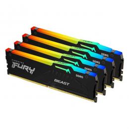 Kingston KF552C40BBAK4-128 128GB DDR5 5200MT/s CL40 DIMM (Kit of 4) FURY Beast RGB XMP