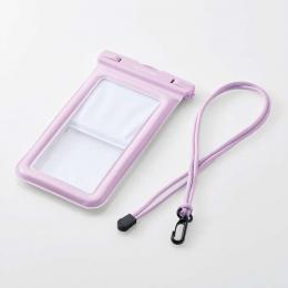 ELECOM P-WPSF05PU スマートフォン用防水ケース/IPX8/ショルダーストラップ付属/フローティングタイプ/ラベンダー