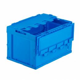 サンワサプライ CNT-CV50BL 折りたたみコンテナ 50リットルふた付き