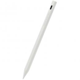ELECOM P-TPACSTAP02WH タッチペン/スタイラス/充電式/iPad専用/パームリジェクション対応/傾き検知対応/磁気吸着/USB-C充電/ペン先交換可能/ホワイト