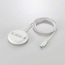 ELECOM W-MA06WH マグネットQi2規格対応ワイヤレス充電器/15W/2way/卓上/ホワイト