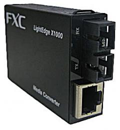 FXC LEX1842-02-ASBX 10BASE-T/100BASE-TX to 100BASE-FX（シングルモード SCコネクタ 2Km） 2芯型マイクロメディアコンバータ + 同製品SBXバンドル
