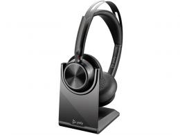 日本HP 9T9J5AA#AC3 Poly Voyager Focus 2 USB-Cドングル付 +USB-A 変換アダプタ付 充電スタンド付 両耳 ワイヤレスモデル ノイズキャンセリングマイク搭載