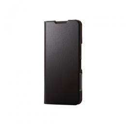 ELECOM PM-S241PLFUBK AQUOS wish4 (SH-52E)用レザーケース/手帳型/UltraSlim/薄型/磁石付き/ブラック