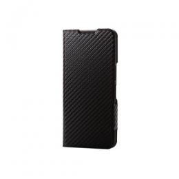 ELECOM PM-S241PLFUCB AQUOS wish4 (SH-52E)用レザーケース/手帳型/UltraSlim/薄型/磁石付き/カーボンブラック