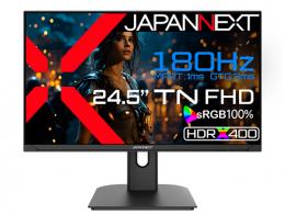 【法人様宛限定】JAPANNEXT JN-245GT180FHDR ゲーミング液晶ディスプレイ 24.5型/1920×1080/HDMI×2、DP×1/ブラック/スピーカー有/2年保証