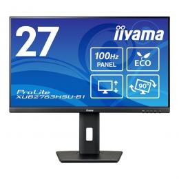 iiyama XUB2763HSU-B1 液晶ディスプレイ 27型/1920×1080/HDMI、DisplayPort/ブラック/スピーカー：あり/IPSパネル/昇降/回転/5年保証