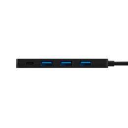 ELECOM U3HC-H040PBK USB HUB/USB-C/5Gpbs/USB-A×3/Type-C-×1/PD100W対応/バスパワー/4ポート/ブラック
