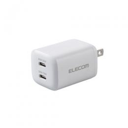 ELECOM MPA-ACCP9335WH AC充電器/USB充電器/USB PD対応/35W/USB-C×2/スイングプラグ/ホワイト