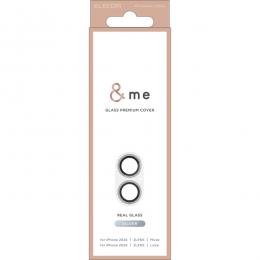 ELECOM PM-A24AFLLP5SVG iPhone 16/iPhone 16 Plus用カメラレンズカバー/ガラス/&Me/グリッター仕様/シルバー