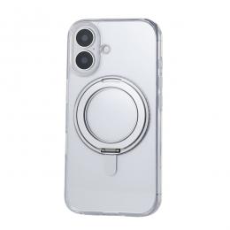 ELECOM PM-A24AMAGSTGY iPhone 16用ハイブリッドケース/MAGKEEP/スタンド/グレー