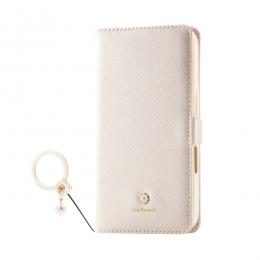 ELECOM PM-A24APLFJM2WH iPhone 16用レザーケース/手帳型/磁石付き/リング付き/&Me/ホワイト