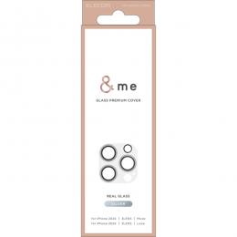 ELECOM PM-A24CFLLP5SVG iPhone 16 Pro/iPhone 16 Pro Max用カメラレンズカバー/ガラス/&Me/グリッター仕様/シルバー