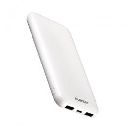 ELECOM DE-C66-10000WH モバイルバッテリー/リチウムイオン電池/15W/10000mAh/USB-C×1/USB-A×2/microB×1/ホワイト