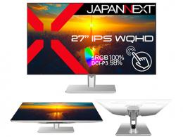【法人様宛限定】JAPANNEXT JN-IPS27WQHDR-C65W-FLD-T タッチパネル対応液晶ディスプレイ 27型/2560×1440/HDMI、DP、USB-C×1/ホワイト/スピーカー有/2年保証