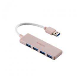 ELECOM U3H-H040PN USB HUB/USB5Gbps/バスパワー/4ポート/ピンク