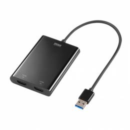 サンワサプライ USB-CVU3HD6 USB-HDMIディスプレイアダプタ（4K×2画面出力）