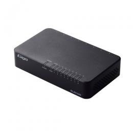 ELECOM EHC-G08PA4-B Giga対応スイッチングHub/8ポート/プラスチック筐体/電源外付モデル/ブラック