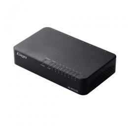 ELECOM EHC-G08PA4-JB Giga対応スイッチングHub/8ポート/プラスチック筐体/磁石付き/電源外付モデル/ブラック
