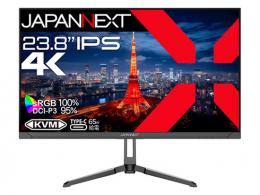 【法人様宛限定】JAPANNEXT JN-IPS2380UHDR-C65W 液晶ディスプレイ 23.8型/3840×2160/DP、HDMI、USB-C×1/ブラック/スピーカー有/2年保証