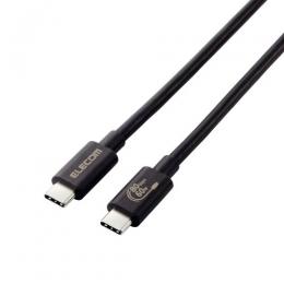 ELECOM USB4-V2CC10NBK USB4ケーブル/C-Cタイプ/認証品/USB Power Delivery対応/60W/80Gbps/1.0m/ブラック