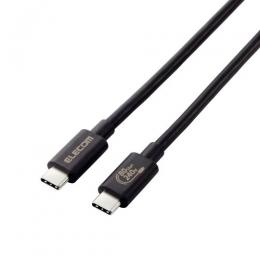 ELECOM USB4-V2CCE10NBK USB4ケーブル/C-Cタイプ/認証品/USB Power Delivery対応/240W/80Gbps/1.0m/ブラック