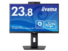 iiyama XUB2490HSUH-B1 液晶ディスプレイ 23.8型/1920×1080/HDMI、DisplayPort/IPS方式パネル（ノングレア）/ HDMI × 1、DisplayPort × 1/昇降/スウィーベル/縦回転/角度調整/カメラ搭載